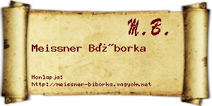 Meissner Bíborka névjegykártya